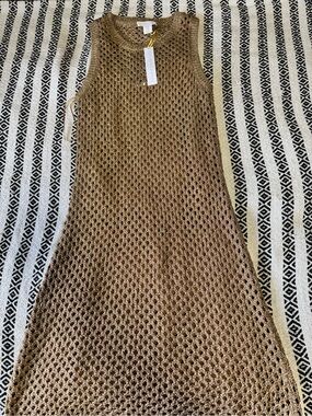 House of Harlow 1960 Gold Metallic Knit Top